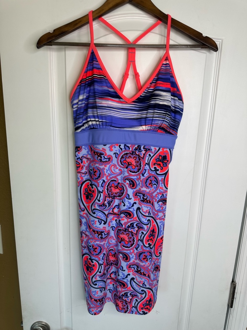 Gerry Weber Purple and Coral Paisley Athletic Dress/Sundress